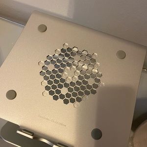 Silver computer stand